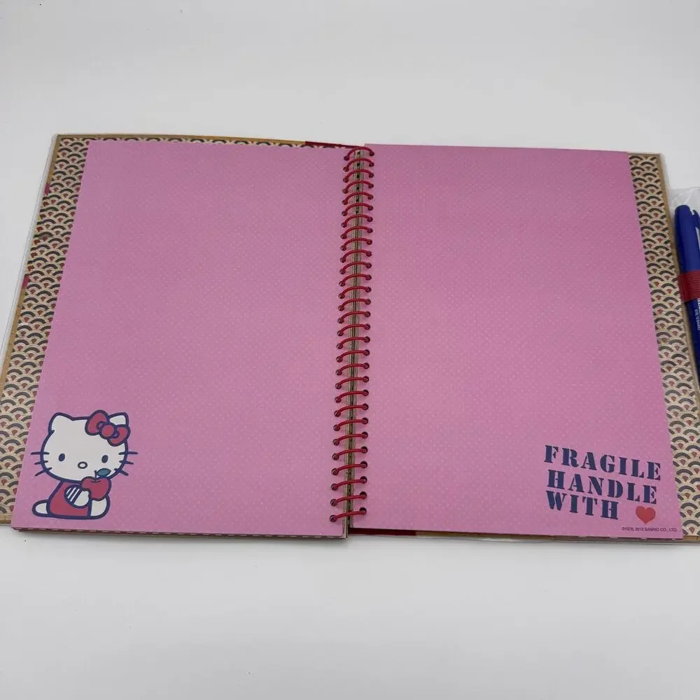 Hello Kitty Journal Notebook Spiral Nautical Travel 40 Sheets Pen Sanrio Y2K